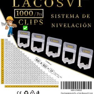 LACOSVI Sistema de Nivelación de Juntas 0.5mm Clips - Calzos